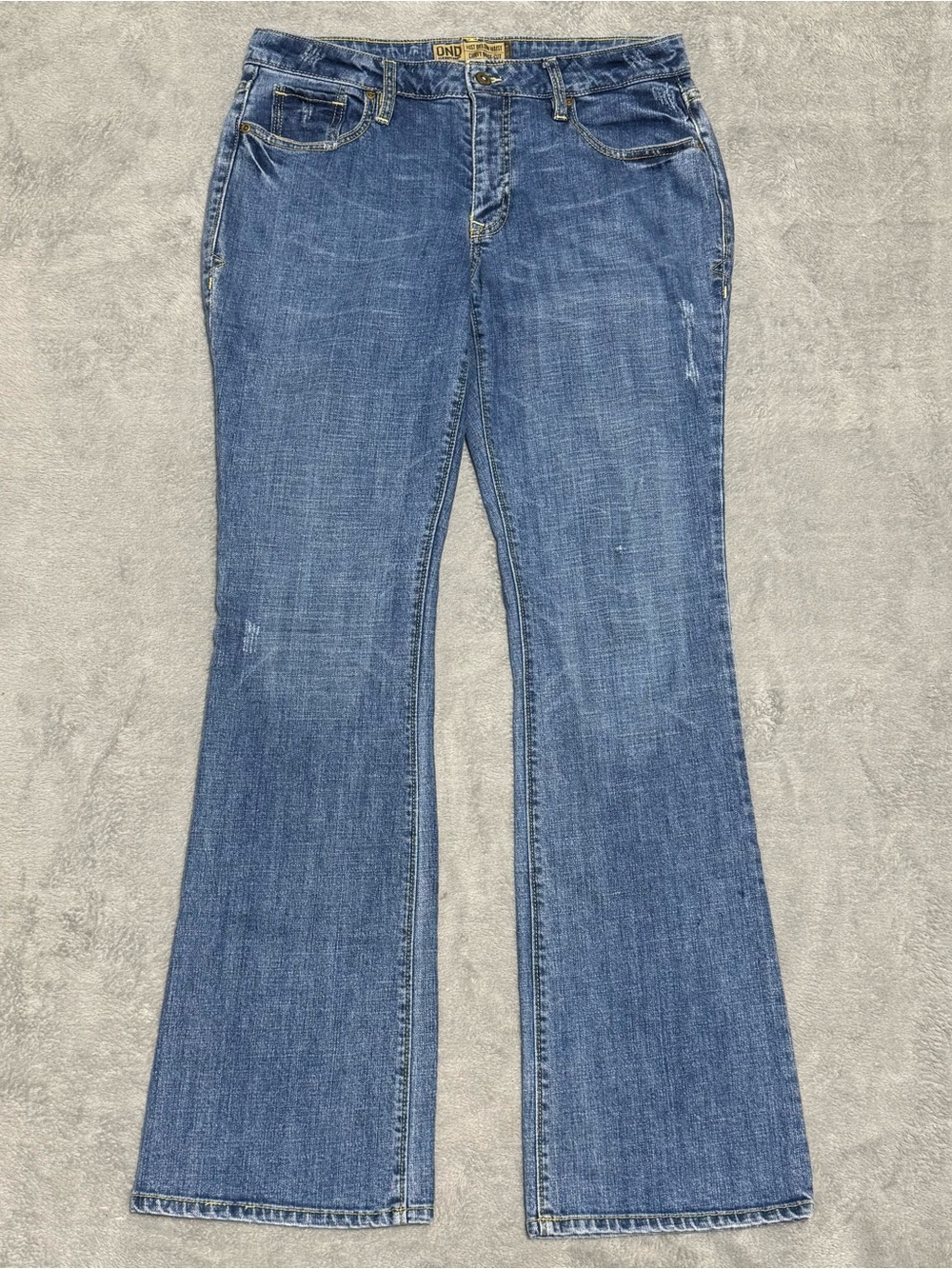Y2K Old Navy Curvy Bootcut Jeans Womens 12 Long Blue Stretch Flare Boho Western